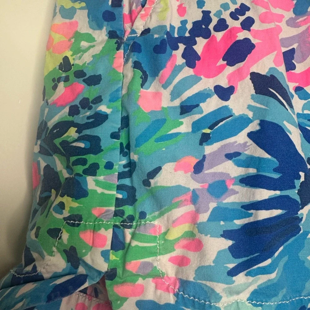 Lilly Pulitzer Shorts Womens  Blue Ocean View Board Shorts Casual Beach - Picture 4 of 9